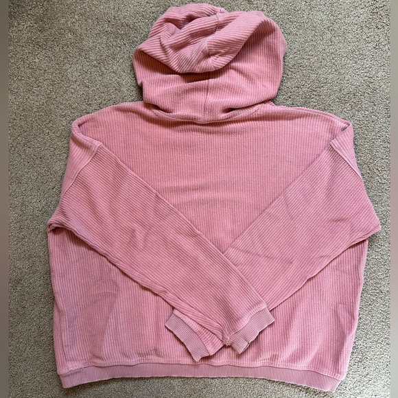 Aerie Cropped Hoodie | Women's Pink Sweatshirt | Size: Small - Picture 5 of 5
